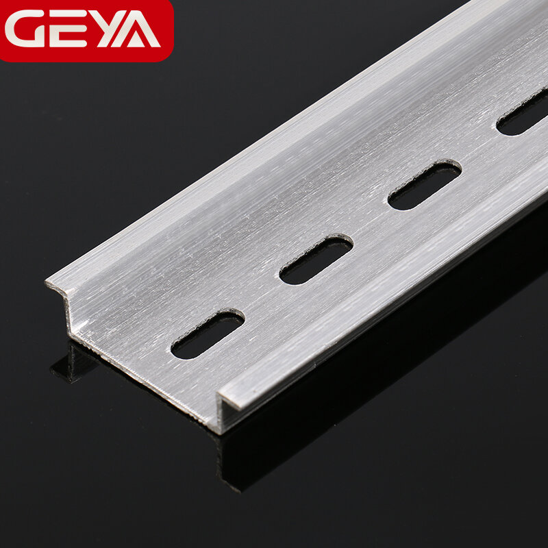 Trilho de guia geya, trilho de guia de alumínio tipo universal, 35mm, comprimento de 10cm, 20cm, 30cm de espessura, 1mm