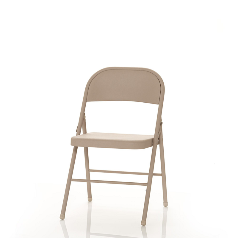 Cadeira de dobramento de aço (4 pacote), cadeiras bege da cadeira do restaurante para eventos moderna mesa de jantar nordic cadeiras da mobília sala de jantar