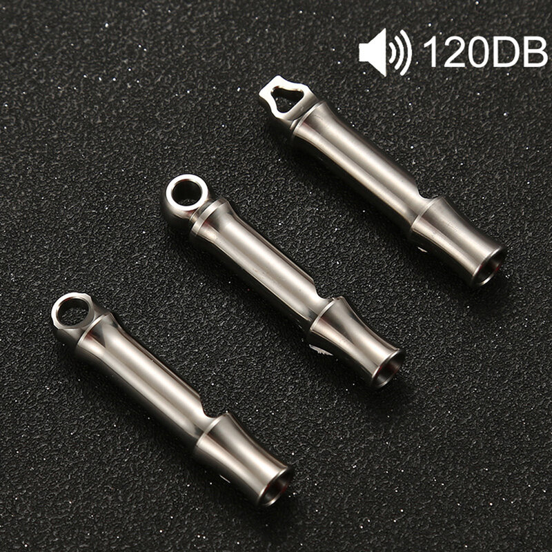 Titanium Alloy 120db Whistle Tools Ultralight Whistle 120db 48 * 8mm Accessories Camping Hiking Outdoor Durable