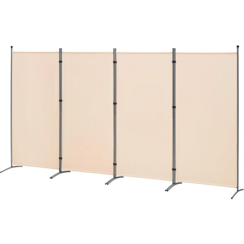 4-panelowe składane ekrany prywatności z przegrodami, wolnostojący panel pokoju z tkaniny Przenośne przegródki ścienne z przegrodami do domowego biura