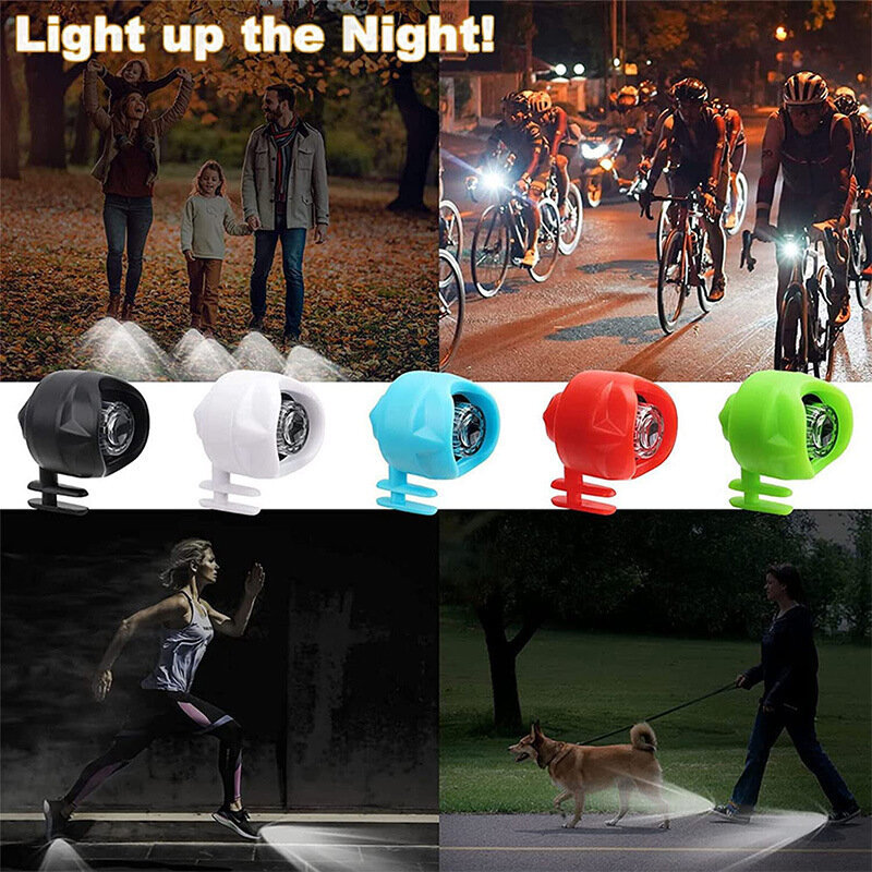 Lampu malam 3 mode lampu depan kaki, lampu peringatan mendaki dan berkemah, aksesori pencahayaan olahraga luar ruangan