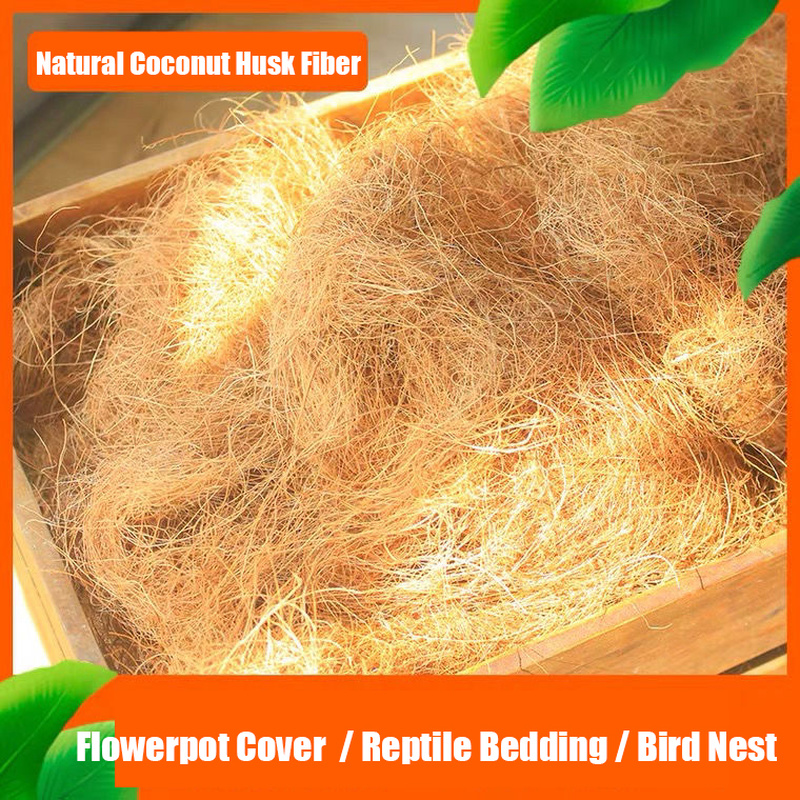 Cubierta de maceta de fibra de cáscara de coco Natural, a prueba de insectos, protege el suelo de plantas y flores de jardín, mantiene el calor, ropa de cama de reptiles, Nido de Pájaros