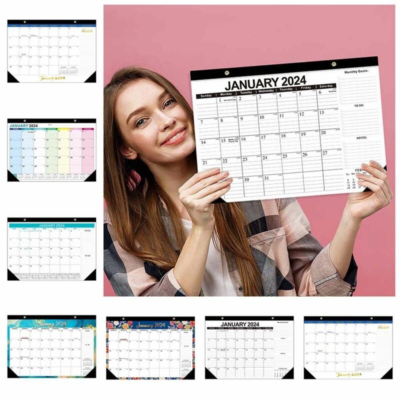 Weekly Schedule 2024 Wall Calendar Office Stationery Daily Planner Stationery Supplies 18 Months Home Decoration