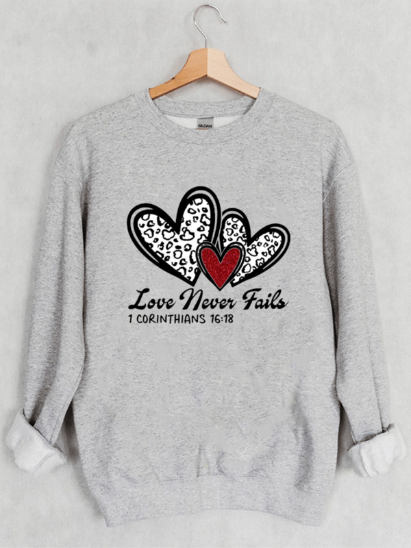 Love Print Casual Sweatshirt Vrouw Lange Mouw Plus Size Herfst Winter Sweatshirts Mode Harajuku Losse Tops Kleding