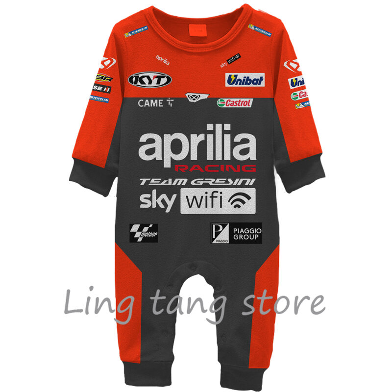 2023 New Aprilia Racing Race Outdoor Extreme Sports Baby Bodysuit 3-24M Hot Selling Fan Bebe Creeper