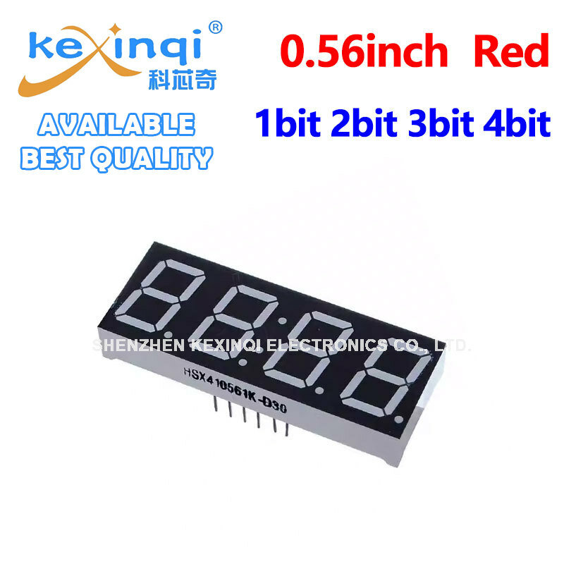5 buah 0.56 inci LED tabung Digital merah 1bit 2bit 3bit 4bit katoda/anoda lampu LED merah tampilan gambar jam tabung cahaya