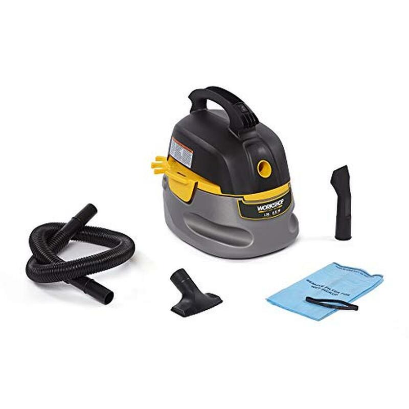 Portable Compact Wet Dry Vacuum Cleaner 2.5-Gallon Small Shop Vacuum 1.75 Peak HP-Gray-10ft Cord-4ft Hose-Integrate Blowing