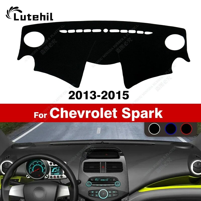 Pokrywa deski rozdzielczej samochodowe dla Chevrolet Spark 2013 2014 2015 mata na deskę rozdzielczą parasol przeciwsłoneczny dywany anty-uv akcesoria samochodowe