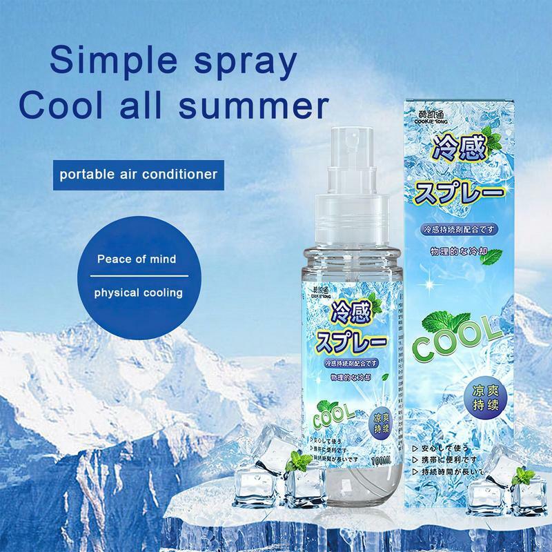 Espray de refrigeración de menta Natural, Spray de enfriamiento de niebla corporal de larga duración, prevención de verano para exteriores, 50/100ml