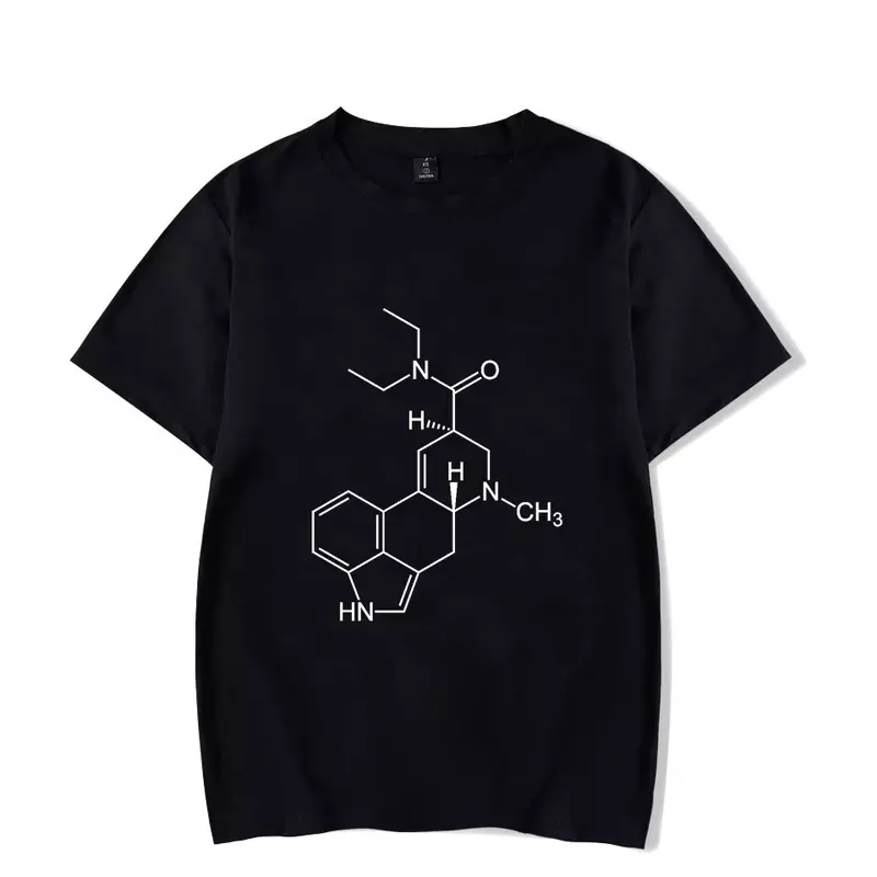 Męska koszulka z nadrukiem LSD Lysergic Acid dietyloamid, Harajuku, Hip Hop, Luminous, topy, Streetwear, Oversized, odzież męska
