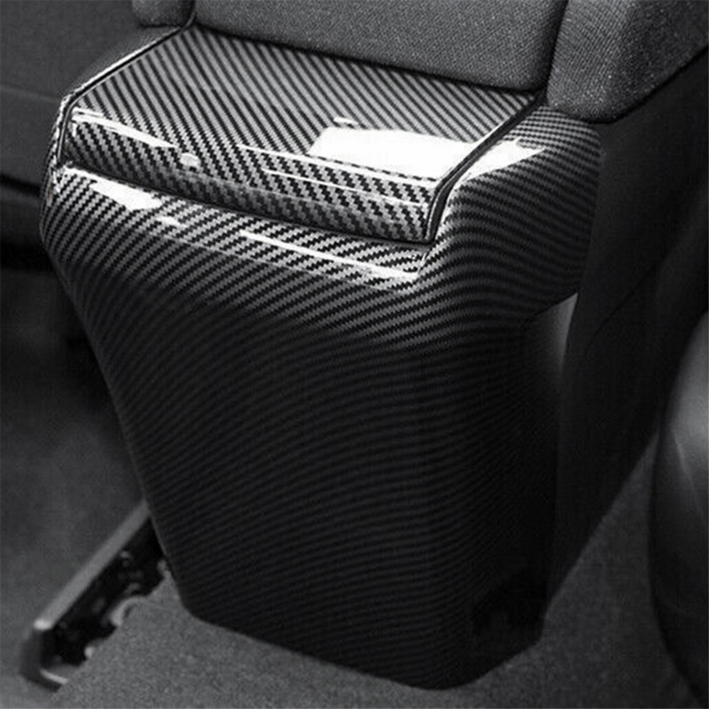 Fit for Honda Civic 2016-2021 Carbon Fiber Rear Air Outlet Vent Panel Cover Trim