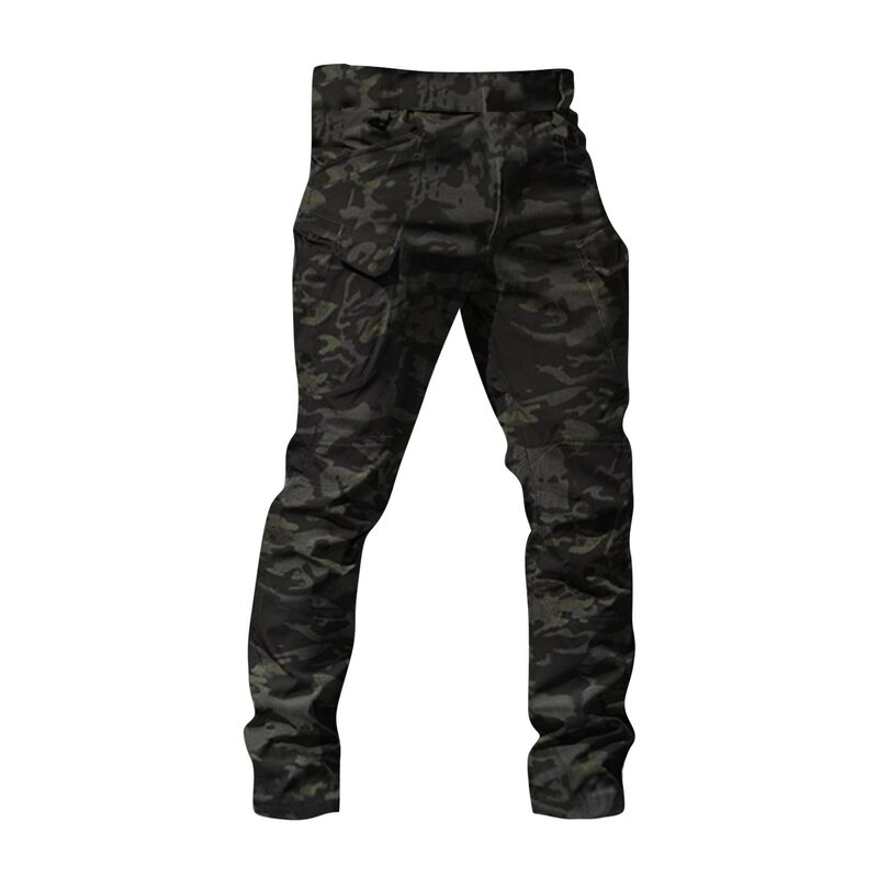 Homens Tactical Camuflagem Joggers, Outdoor Leisure Calças Cargo, Roupa de Trabalho, Caminhada, Caça, Calças de Combate, Streetwear