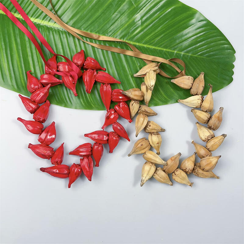 Collier Traditionnel Samoa Rouge Ula Fala Nifo pour Femme, Bijou Chic, 20 Pouces, Livraison Gratuite, Nouvelle Collection