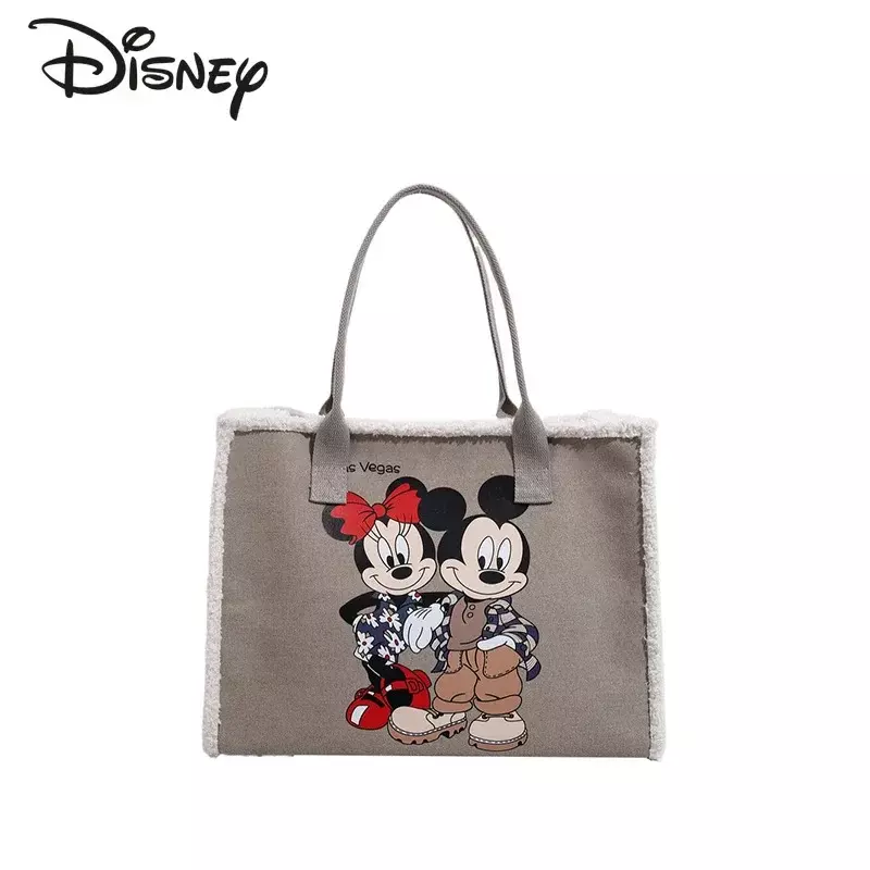 Borsa da donna Disney Mickey nuova borsa da pendolare da donna in tela alla moda e di alta qualità borsa per la spesa Casual di grande capacità