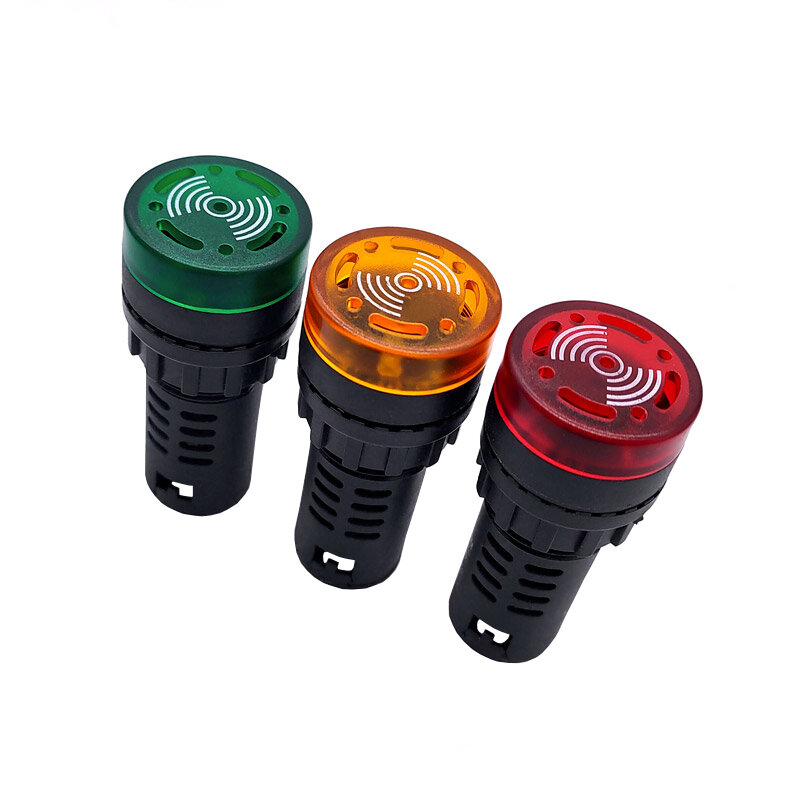 1pcs AD16-22SM Buzzer Intermittent Sound LED Light Flashing Indicator AC/DC Alarm 12V 24V 110V 220V Lamp
