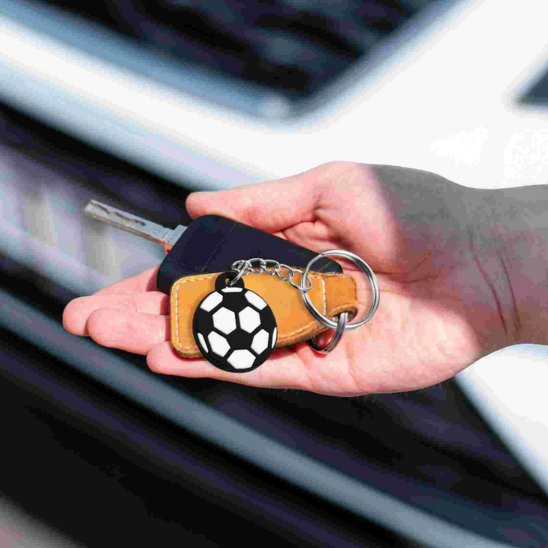Fußball Schlüssel anhänger tragbare Schlüssel ringe mit Fußball Neuheit Fußball Schlüssel bund Geschenke Fußball Party begünstigt Sport Schlüssel anhänger Karneval Spiel