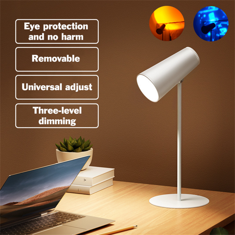 Lâmpada LED de projeção criativa do sol, desktop proteção ocular, luz quente atmosfera romântica, luz noturna portátil