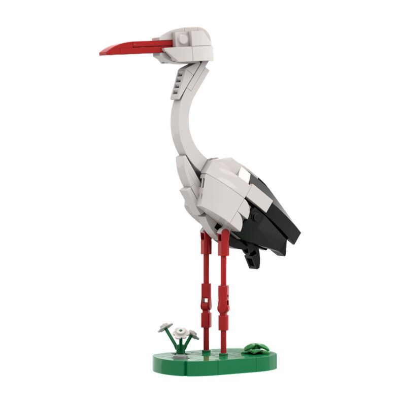 어라운드 세계에서 가장 일반적인 동물 황새 MOC 모델, DIY 창의적인 아이디어, 어린이 장난감, 생일 선물 블록, 146 개, 신제품