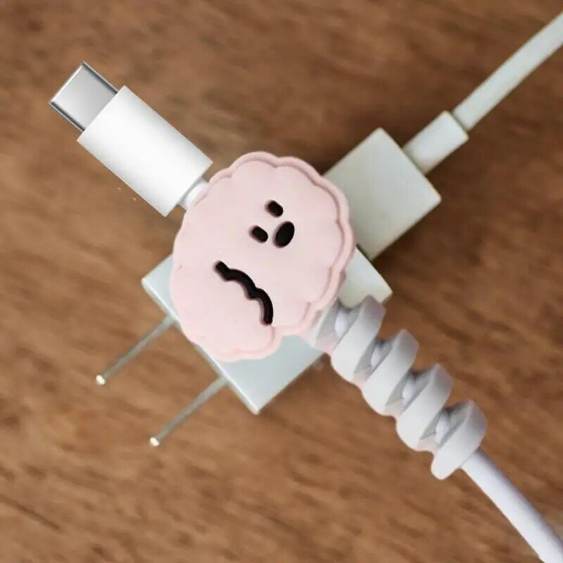 Cartoon zabezpieczenie kabla do ładowania telefonów uchwyt na kabel klips oplot na kable do organizowania kabli do zarządzania kabel USB myszy