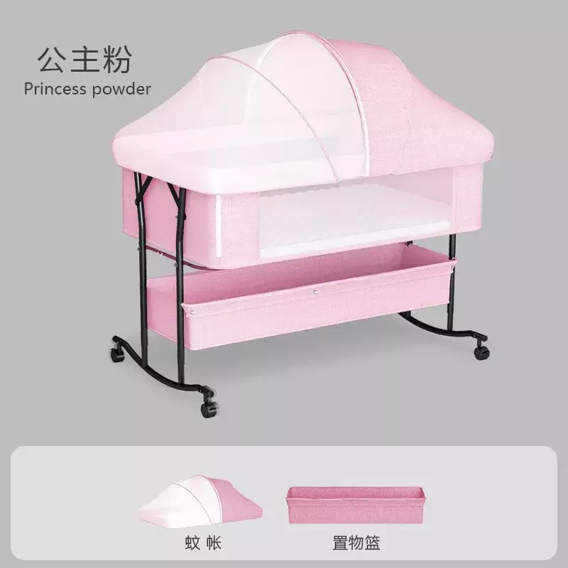 Multi-functional Folding Crib Removable Portable Neonatal Cradle Bed Splicing Queen Bed