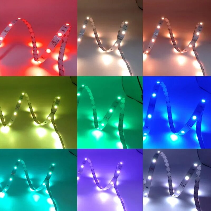 Bande Lumineuse LED RGB 5050, USB, 1-30m, Bluetooth, Wifi, Contrôle Luces, Ruban Flexible, Lampe à Diode, Décoration pour Salon