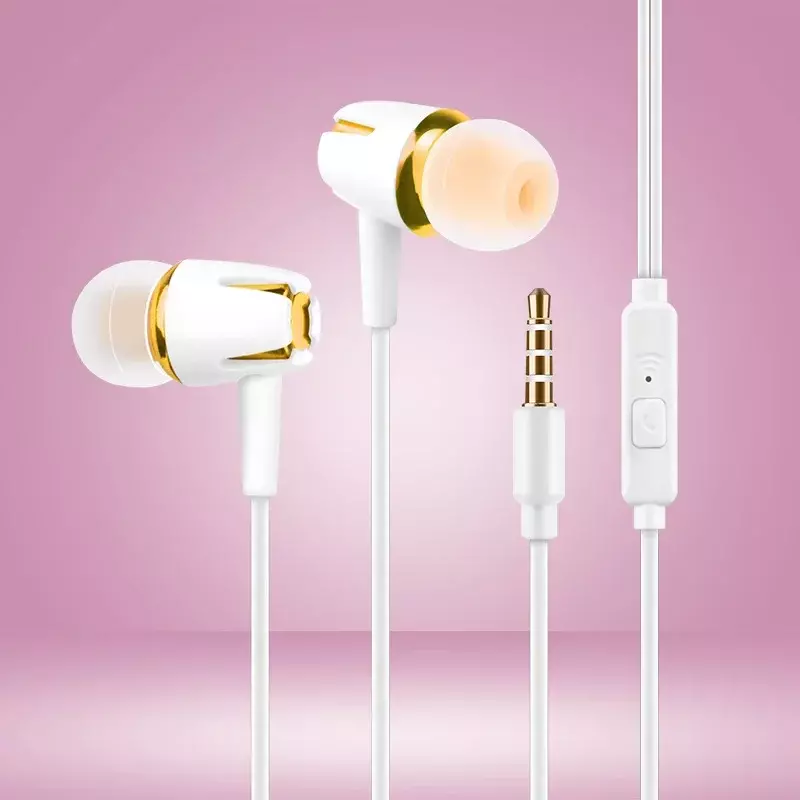 Auricolare In-ear Stereo con cancellazione del rumore cablato universale da 3.5mm con microfono per telefono Android accessori per chiamate musicali per PC