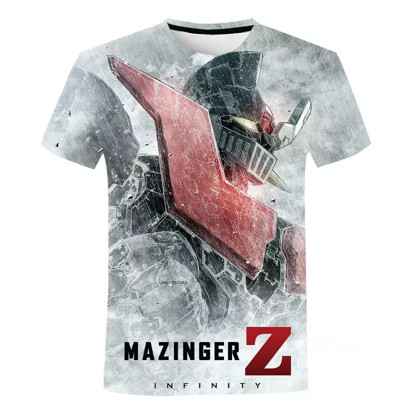 Camisetas De Mazinger Z para hombres, ropa de calle con estampado 3D de Robot de Anime, camiseta informal de moda de gran tamaño, ropa de ventilación Harajuku para niños