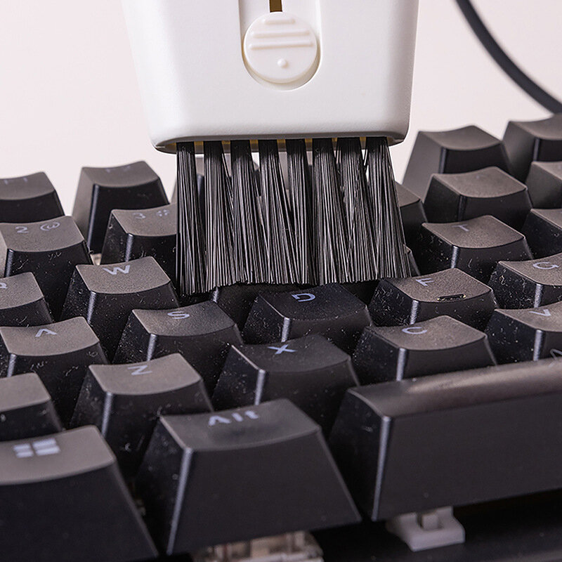 Wielofunkcyjny Mini szczotka do czyszczenia Monitor komputerowy szczotka do czyszczenia klawiatury chowany podwójna głowica Laptop telefon ekran Duster