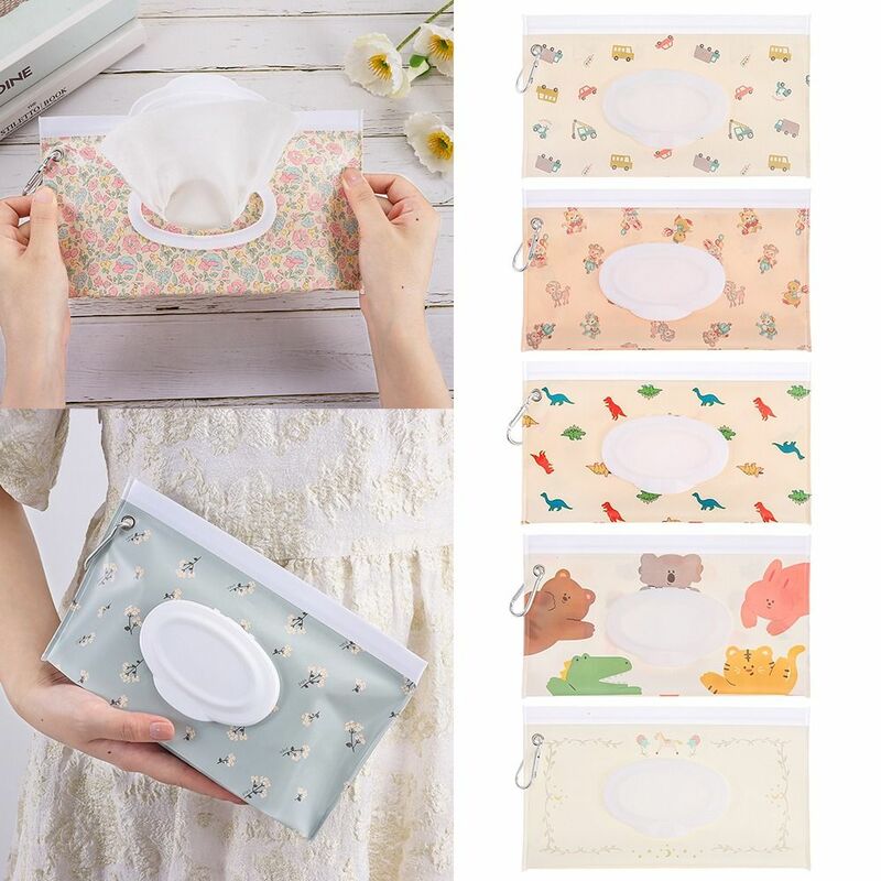EVA Wet Wipes Bag Fashion Flip Cover With Buckle Tissue Box Portable Refillable Wipes Holder Case Outdoor