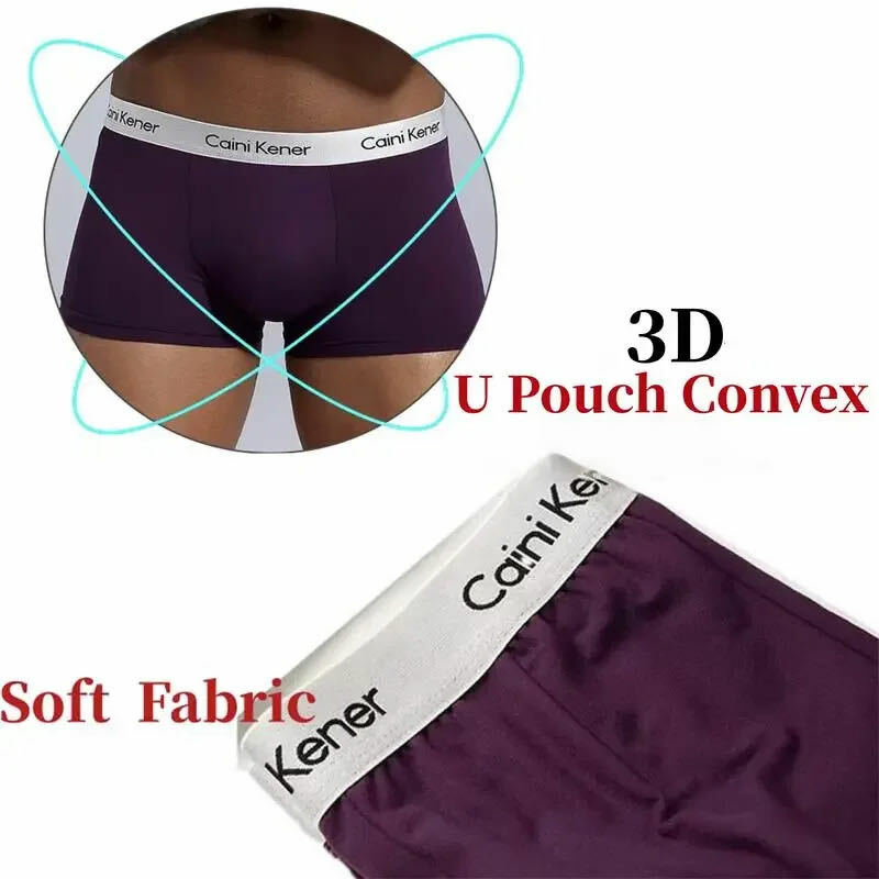 4/5Pcs/Men's Shorts Fashion Sexy Underwear Boxer Milk Silk Soft Fabric Men's Underwear Boxer Comfortable Breathable Boxer Shorts