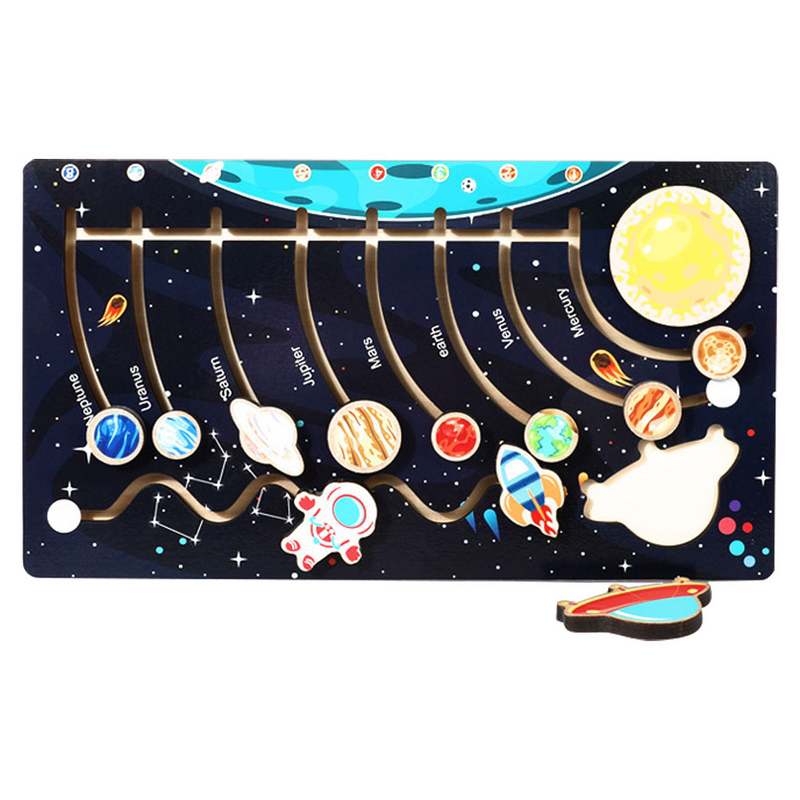 Игрушка для малышей с солнечной системой, 1 комплект, космическая планета, познавательная игрушка, деревянная солнечная система, планета, игрушка для малышей
