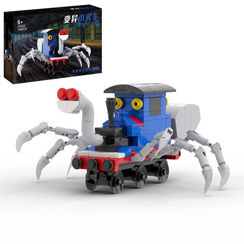 Mutant Little Train Building Block, Montagem de tecnologia Desenho eletrônico High TechToys presentes de Natal para crianças, 198 peças