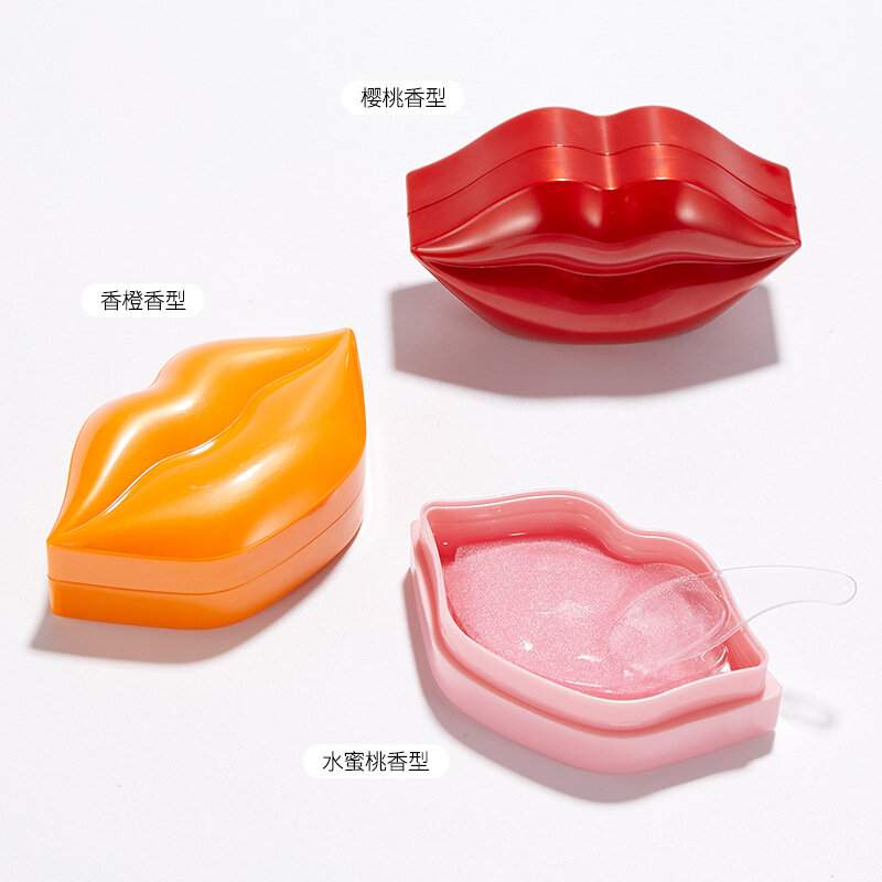 Lip Mask Cherry Crystal Collagen Anti-Ageing Pad Lips Masks Peel Off Moisturizing Lips Care Beauty Health Skin Care Product