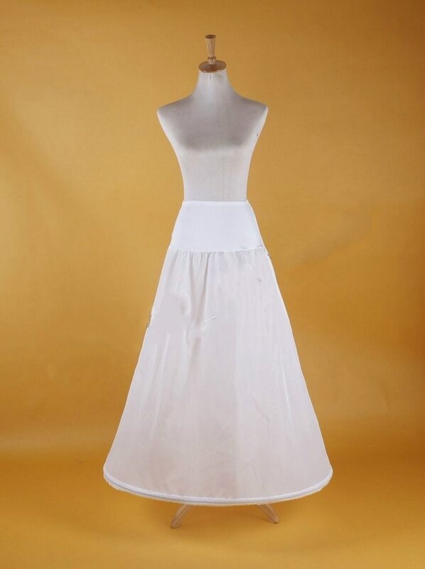 Bridal Wedding 1 Hoop Small A-Line Lycra Waist Crinoline Petticoat Underskirt