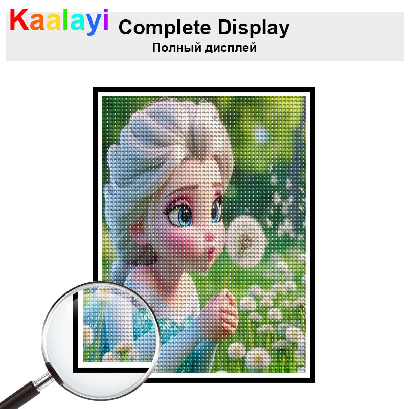 Disney Princess DIY Diamond Painting Cartoon Bubble Girls Cute Snow White Lisa Princess 5D DIY Mosaic Picture Diamond Embroidery
