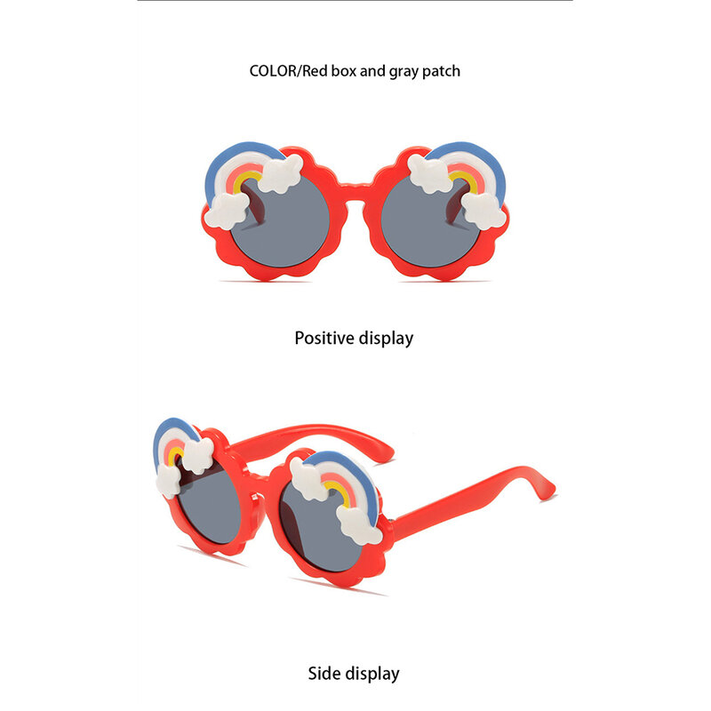 1 ~ 10 Stück Harz Linse niedliche Sonnenbrille modische Kleidung Accessoires 25g Regenbogen Sonnenbrille tragen widerstands fähige Sonnenbrille uv400