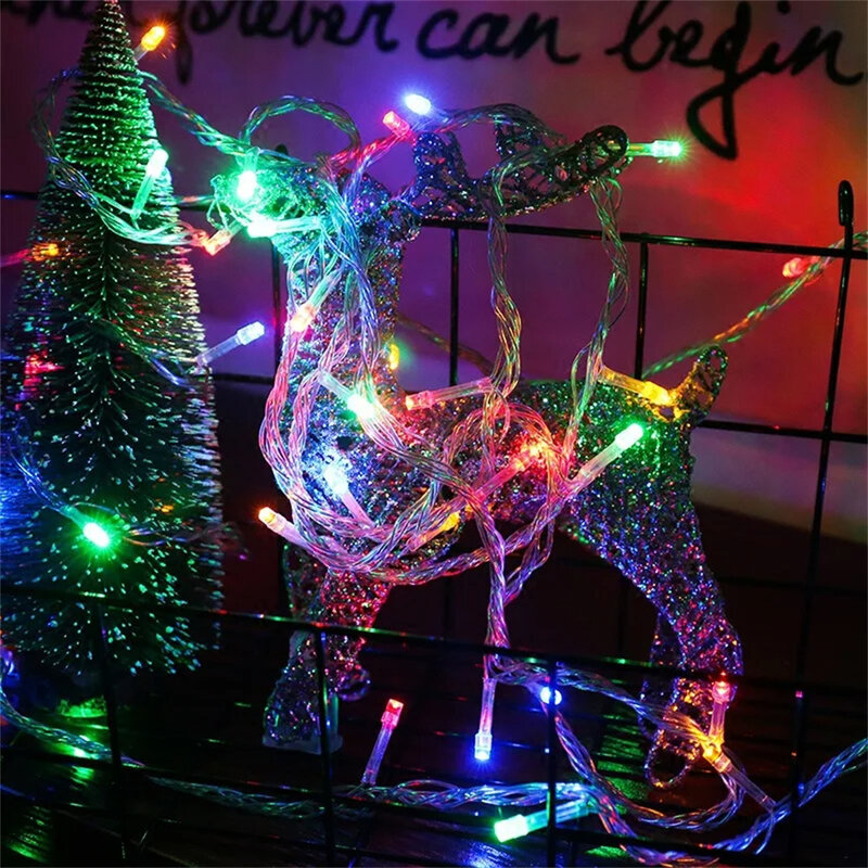 1/2/4/10M fata luce stringa LED luci ghirlande a batteria festone decorazione natalizia festa di nozze decorazioni di capodanno