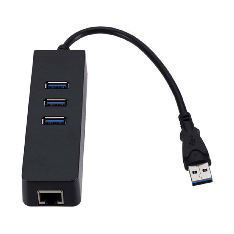 อะแดปเตอร์อีเทอร์เน็ต USB3.0กิกะบิต3พอร์ต USB เพื่อ Rj45การ์ดเครือข่าย LAN สำหรับเดสก์ท็อป MacBook Mac
