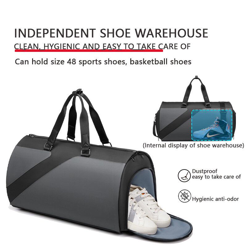 SWISS MILITARY Men's Business Foldable Bag Garment Bags Waterproof Suit Bag with Shoes Bag Gym Bag Travel Bags Gym Bag Handbag