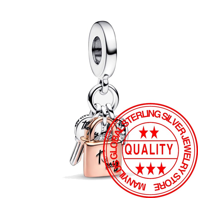 New Sparkling S925 Sterling Silver Fit Original Charm Bracelet Balloon Bell Padlock Heart Shaped Sea Shell Beads Jewelry Gift