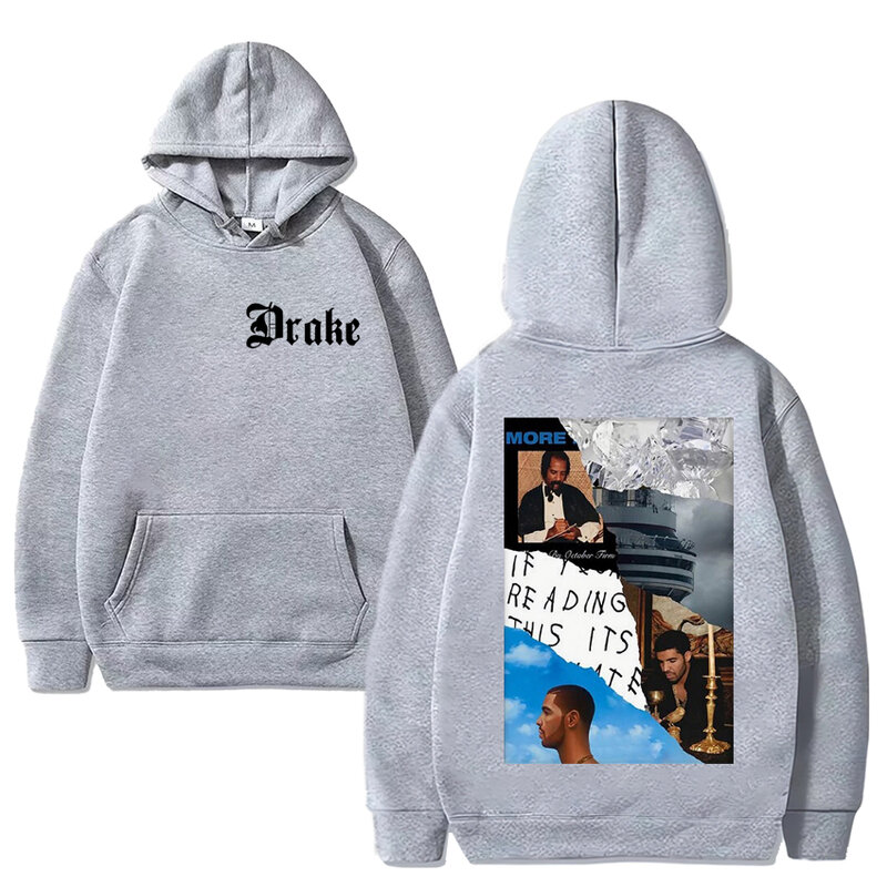 Rapper Drake Geïnspireerde Albumhoes Dubbelzijdig Bedrukt Hoodies Mannen Y 2K Casual Fleece Sweatshirts Unisex Losse Vintage Tops