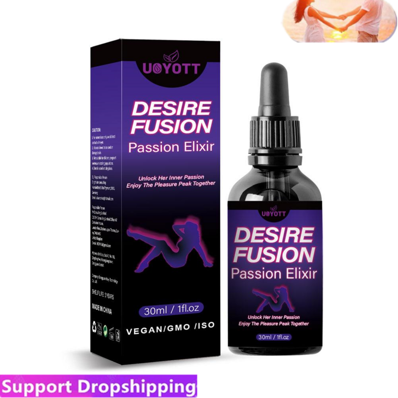 Desire Fusion Passion Elxir Libido Booster para mujer, mejora la autoconfianza, aumenta el atractivo, encienda la chispa del amor