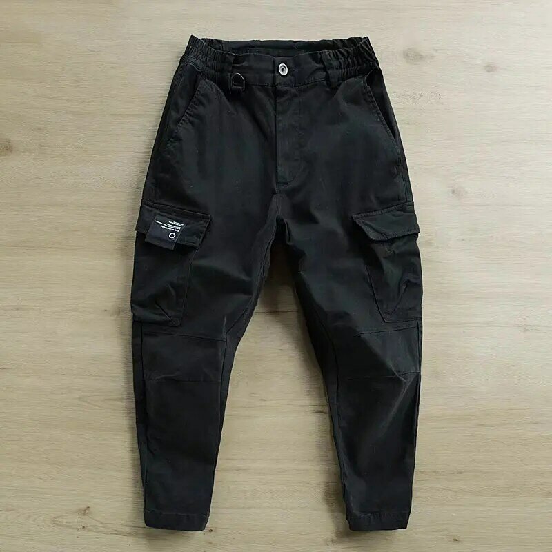 Spring Summer Cargo Pants Men'S Trendy Outdoor Ankle Banded Pant Loose Elastic Waist Overalls Casual Trousers Large Size Z69