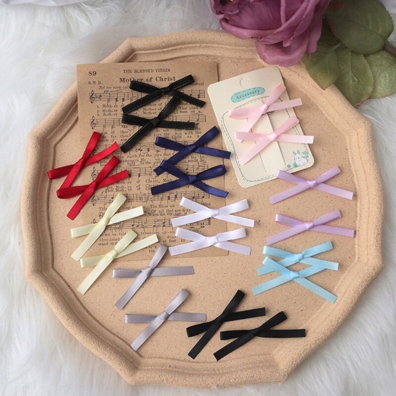 77HD Delicate Hair Clip with Bowknot Detail Lovely Women Hair Barrette Must Have Hair Accessory French Fashion Hairpin