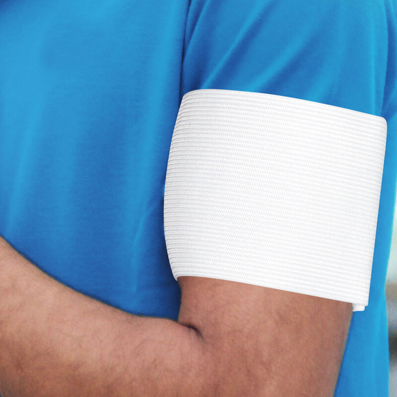 4 pezzi Soccer Captain fascia da braccio manica da calcio bracciali fai da te regolabili con chiusura a sfioramento per fascia da capitano striscia traspirante