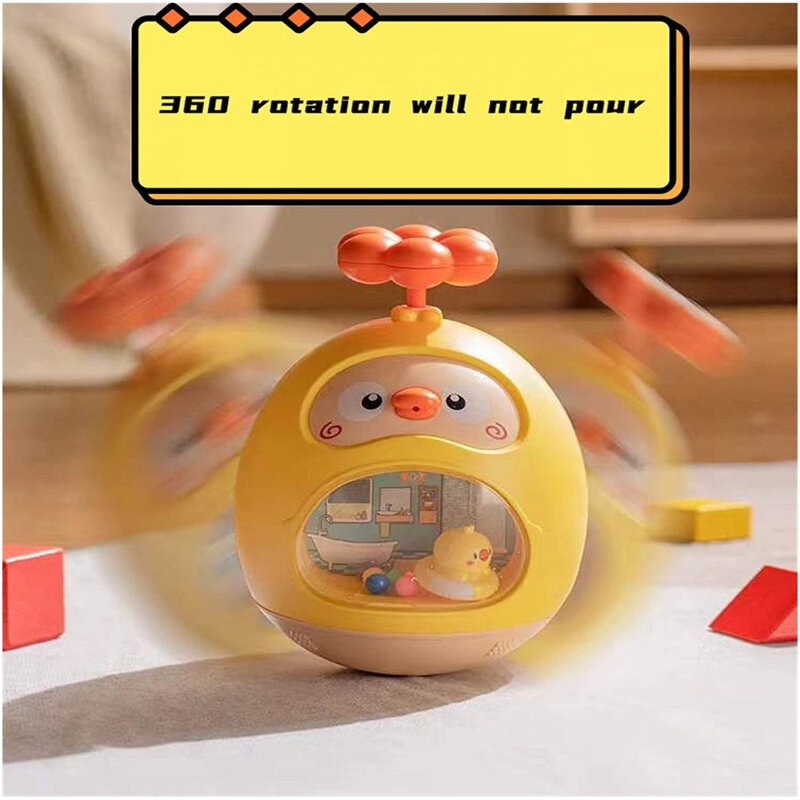 Baby Bath Toys Sprinkler Bathtub Kids Wate Swimming Pool Bathroom Spray Bathing Toy  Roly Poly Duck Tumbler for Toddlers Gifts