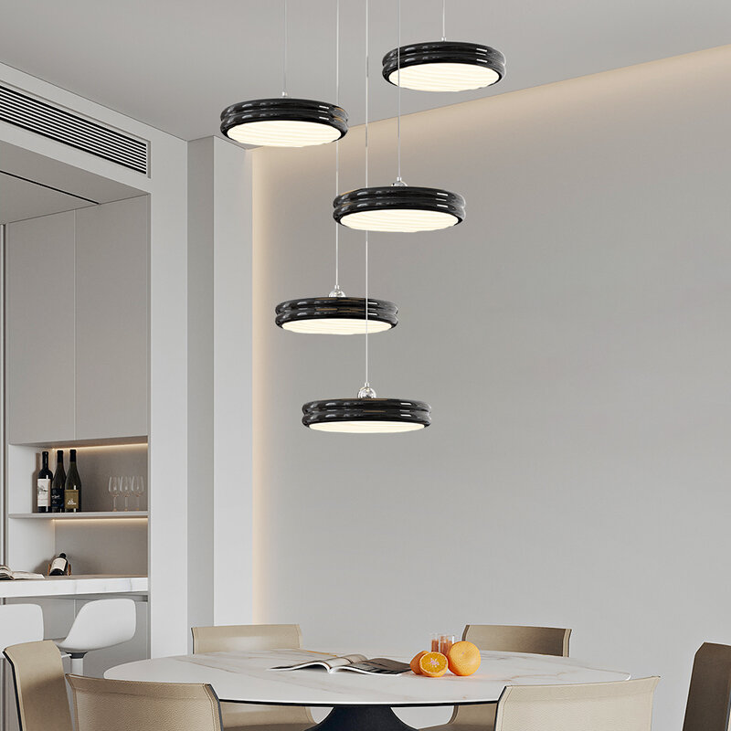 Nordic Restaurant Pendant Lamp Chandelier Lights Modern Minimalist LED Bar Light For Kitchen Bedroom Luxury Round Hanging Lamps