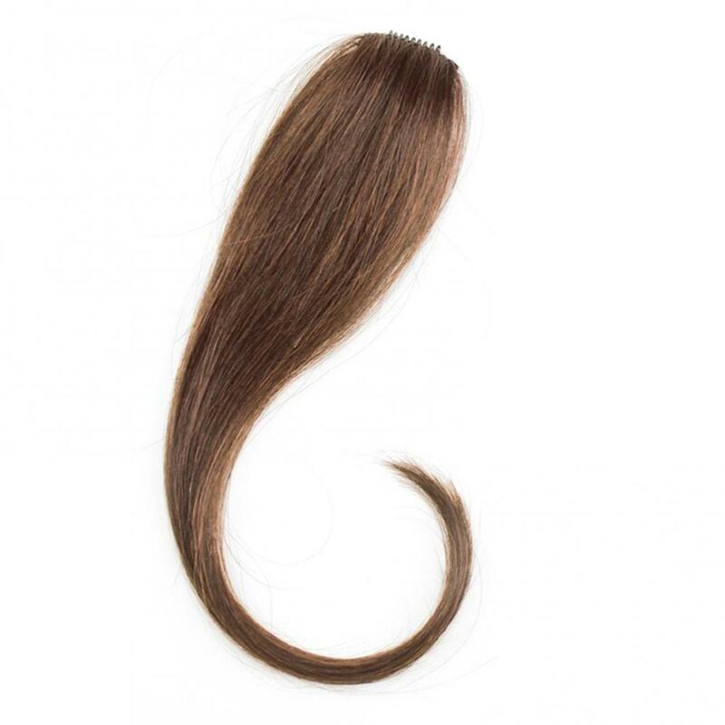 Naturalne włosy Clip In na czole sztuczne frędzle powietrza grzywka peruka kawałek komiczny grzywka niewidzialna peruka frędzle sztuczne włosy do przedłużania włosów