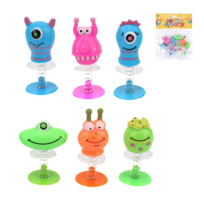 1pcs Enamel Monster Jumping Toy Cute Monster Insect Spring Jump Ups Pinata Toy Kids Party Interesting Small Gifts