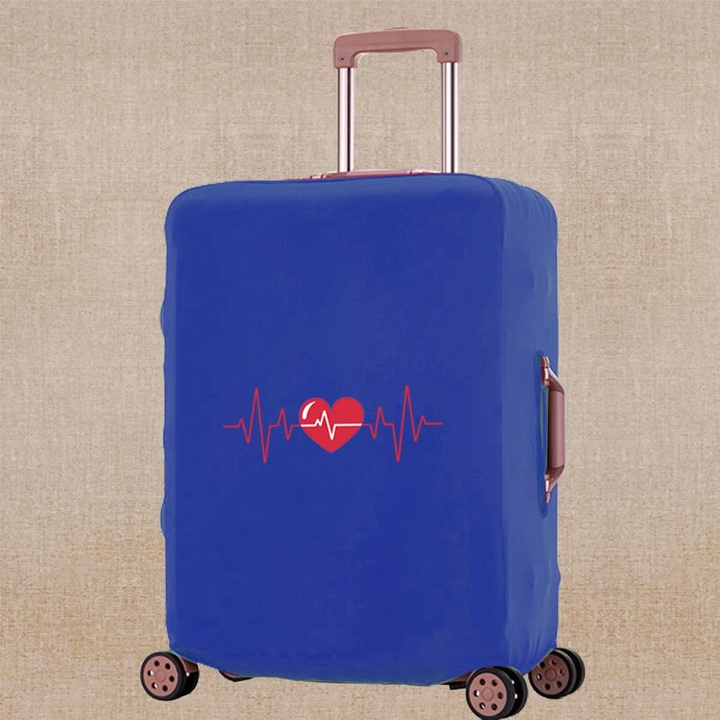 2023 Elasticity Travel Luggage Cover Love Print for 18-32 Inch Traveling Essentials Accessories Trolley Protective Suitcase Case